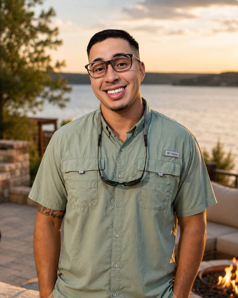 Bryton Fernandez, Co-Owner of Possum Kingdom Construction, at Possum Kingdom Lake